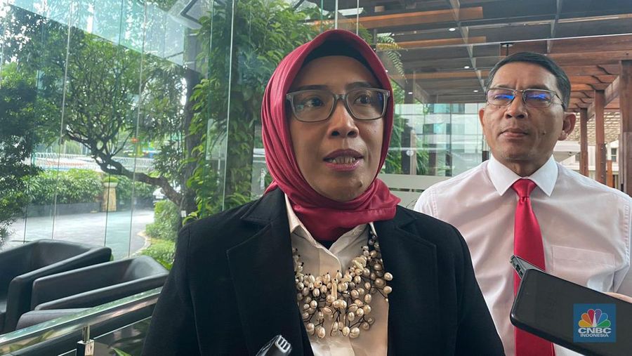 Eniya Listiani Dewi baru saja dilantik menjadi Direktur Jenderal Energi Baru Terbarukan dan Konservasi Energi (EBTKE) Kementerian ESDM pada Kamis (14/03/2024) oleh Menteri ESDM Arifin Tasrif di Gedung Kementerian ESDM, Jakarta. (²©²ÊÍøÕ¾/Verda Nano Setiawan)