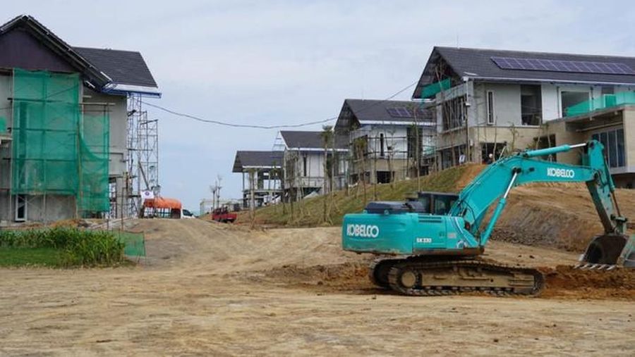 Kementerian PUPR, melalui Direktorat Jenderal Perumahan, mempercepat pembangunan 36 Rumah Tapak Jabatan Menteri di Kawasan Inti Pusat Pemerintahan (KIPP) IKN. (Dok. Kementerian PUPR)