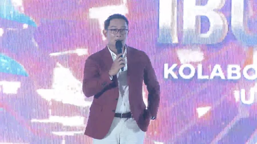 Kurator Ibu Kota Negara (IKN) Nusantara, Ridwan Kamil saat memaparkan dalam Rakornas Ibu Kota Nusantara. (Tangkapan Layar Youtube IKN Indonesia)