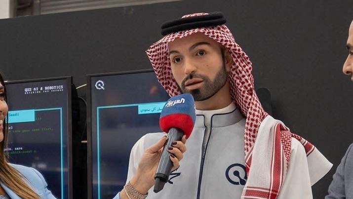 Robot humanoid, memulai debutnya oleh perusahaan AI dan robotika Saudi QSS di Riyadh.QSS AI & Robotics melalui. (Dok: via LinkedIn)