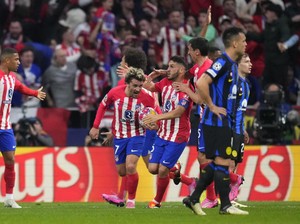 Atletico Vs Inter Berakhir 1-1 di Babak Pertama