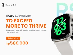 Haylou RS5 Smartwatch Hadir dengan Display AMOLED 2.01 Inci