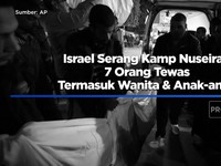 Israel Serang Kamp Nuseirat, 7 Orang Tewas Termasuk Wanita & Anak-anak