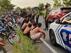 Puluhan Remaja Hendak Balapan Liar di Kediri Diamankan Bersama Motornya