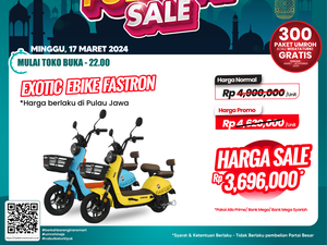 Beli Sepeda Listrik di Transmart Full Day Sale, Diskon Rp 2 Jutaan!