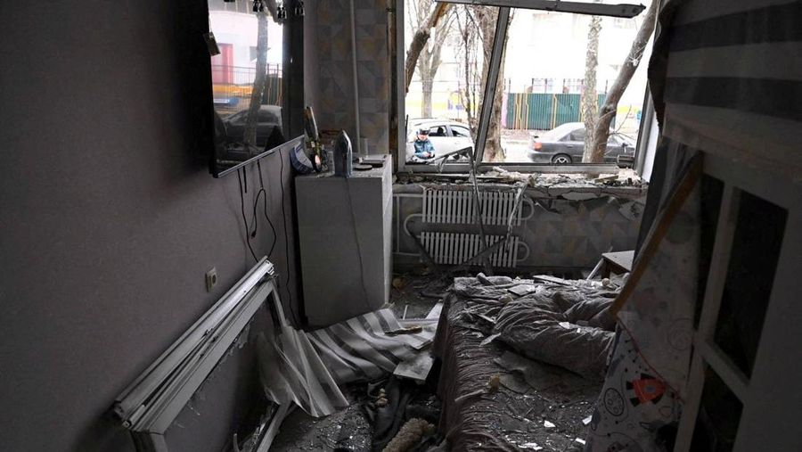 A view shows destroyed cars following an incident which local authorities said was a Ukrainian missile attack, in the course of Russia-Ukraine conflict in Belgorod, Russia, March 16, 2024. Telegram channel of Governor of Belgorod Region Vyacheslav Gladkov/Handout via REUTERS ATTENTION EDITORS - THIS IMAGE WAS PROVIDED BY A THIRD PARTY. NO RESALES. NO ARCHIVES. MANDATORY CREDIT.