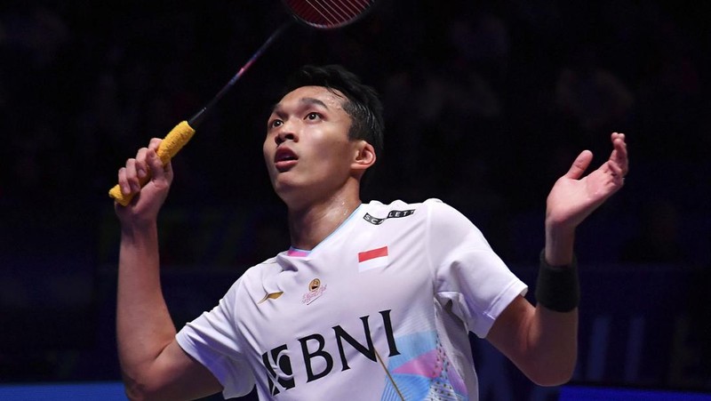 Tunggal Putra Indonesia Jonatan Christie, Anthony Sinisuka Ginting dan Ganda Puta Fajar Alfian-Muhammad Rian Ardianto. (AP Photo)