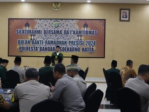 Dai Kamtibmas Polres Soetta Sebar Pesan Keamanan Selama Ramadan