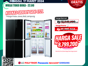 Beli Kulkas 2 Pintu di Transmart Full Day Sale Dapat Potongan Harga Rp 3,4 Jutaan