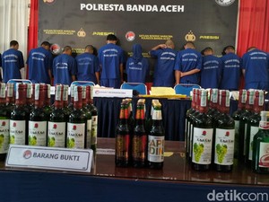 11 Penjual Miras di Aceh Ditangkap Jelang-Selama Ramadan