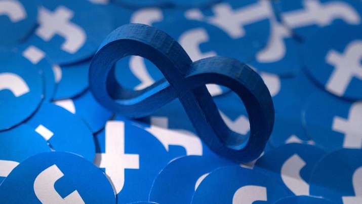 Ilustrasi Meta dan Facebook. (REUTERS/Dado Ruvic/Illustration/File Photo)