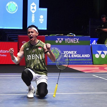 Potret Aksi Memukau Fajar/Rian di Final All England 2024