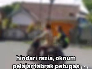 Viral Pelajar di Lombok Timur Tabrak Polisi lalu Kabur Saat Razia
