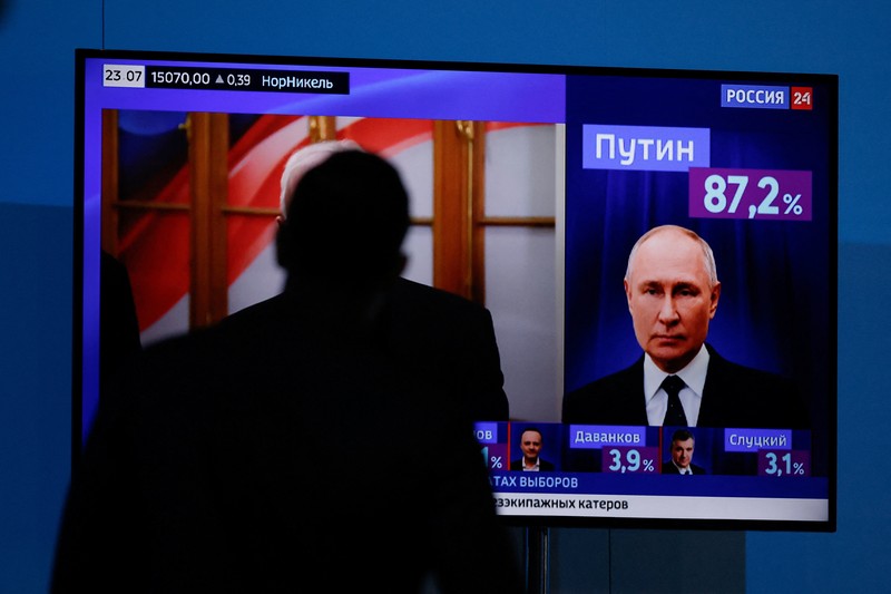 Kandidat presiden Rusia dan petahana Presiden Vladimir Putin. (REUTERS/Maxim Shemetov) Kandidat presiden Rusia dan petahana Presiden Vladimir Putin. (REUTERS/Maxim Shemetov)