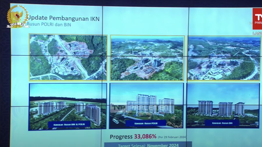 Update pembangunan Ibu Kota Nusantara (IKN). (YouTube/DPR RI)
