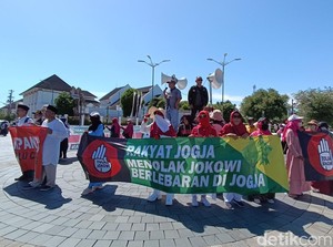 Massa Demo Tolak Jokowi Datang dan Lebaran di Jogja
