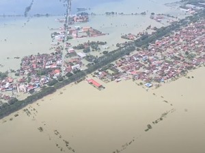 Penampakan dari Langit Banjir di Demak dan Kudus