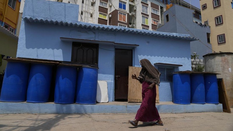 Bengaluru atau Bangalore di India tengah dihadapkan dengan kekeringan. (AP/Aijaz Rahi)