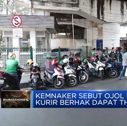 Video: Kemnaker Sebut Ojol dan Kurir Berhak Dapat THR