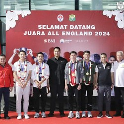 Menang All England, Potret Heboh Jojo Cs saat Tiba di Tanah Air