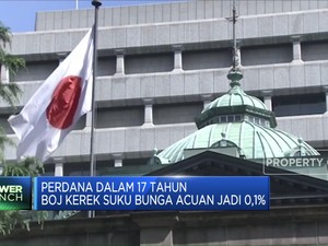 Video: Perdana Dalam 17 Tahun, BOJ Kerek Suku Bunga Acuan Jadi 0,1%