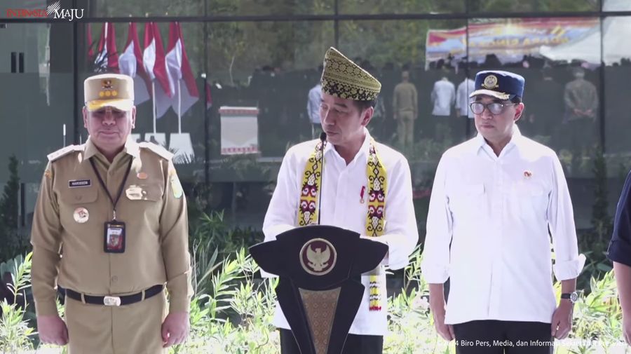 Presiden Jokowi Resmikan Bandar Udara Singkawang, Kalimantan Barat, Rabu (20/3/2024). (Tangkapan Layar Youtube Sekretariat Presiden)