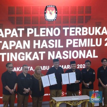 Sah! Detik-Detik KPU RI Tetapkan Prabowo-Gibran Menang Pilpres 2024
