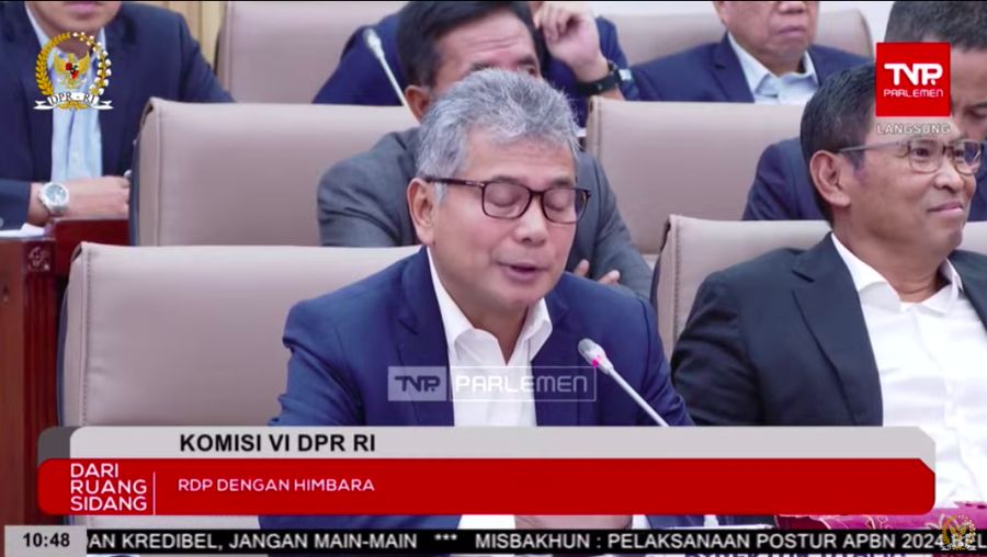 Tangkapan layar Rapat Dengar Pendapat Bank BUMN dengan DPR, Rabu (20/3/2024).