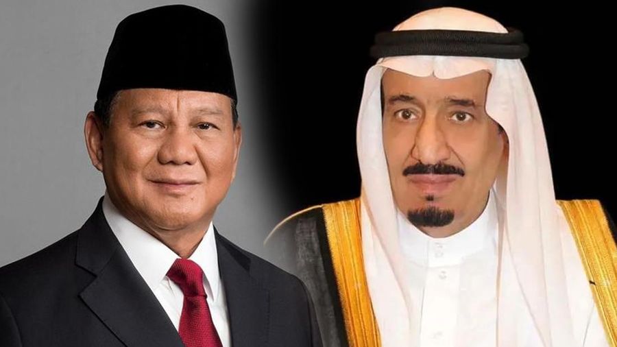 Foto Kolase Prabowo Subianto dengan Raja Arab Saudi Salman bin Abdulaziz al-Saud. (Instagram @prabowo dan spa.gov)
