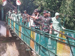 Pangdam Cek Jembatan Rawayan Bogor yang Selesai Dibangun: Jadi Role Model