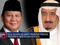 Raja Salman Selamati Prabowo Menang Presiden RI, Beri Pujian-Ada Doa