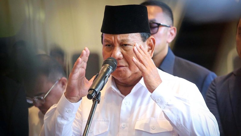 Prabowo Subianto bertemu Ketua Umum Partai NasDem, Surya Paloh, di NasDem Tower. Prabowo disambut langsung oleh Surya Paloh beserta jajaran elite NasDem. (Kurniawan F/detikcom)