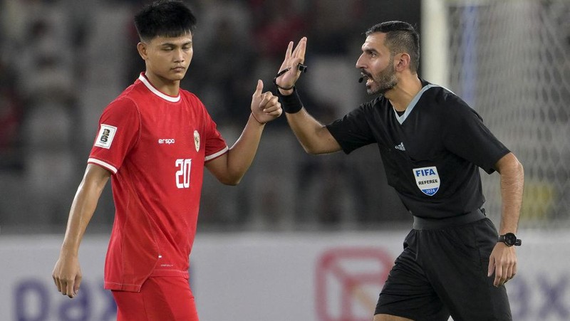 Timnas Indonesia berhasil meraih kemenangan 1-0 atas Vietnam pada lanjutan Kualifikasi Piala Dunia 2026 yang berlangsung di Stadion Utama Gelora Bung Karno (SUGBK), Senayan, Jakarta pada Kamis (21/3/2024) malam. (BAY ISMOYO / AFP)