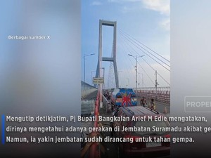 Video: Gempa Tuban M 6,5 Akibatkan Jembatan Suramadu Bergoyang