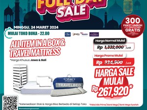 Kasur Empuk Ini Diskon Jadi Rp 200 Ribuan di Transmart Full Day Sale