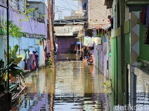 Permukiman di Tegal Alur Masih Terendam Banjir, Begini Penampakannya