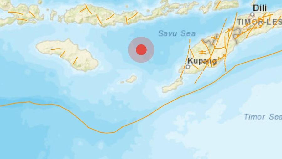 Gempa bumi berkekuatan magnitudo 6.1 mengguncang Tenggara Ende, Nusa Tenggara Timur dengan Kedalaman 47 Km. (Dok. BMKG)