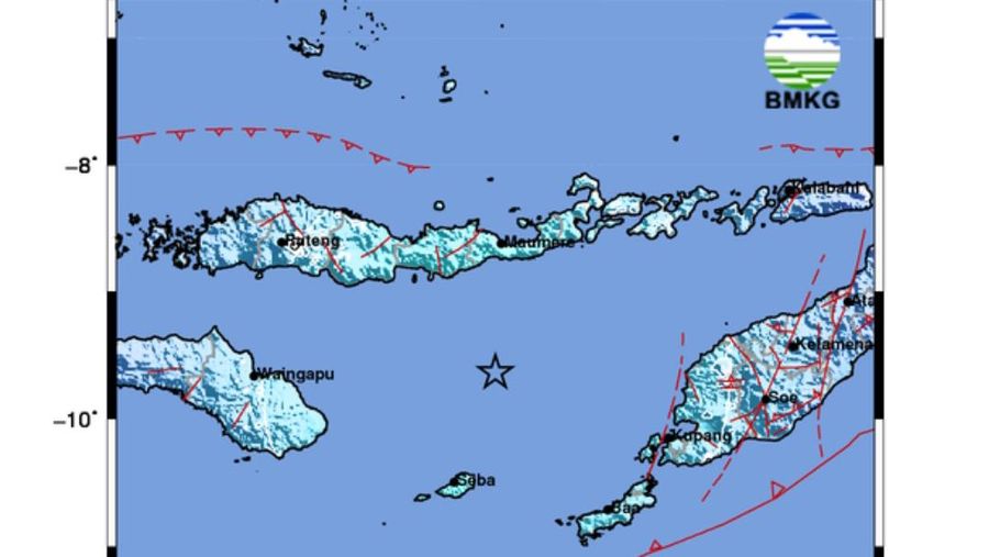 Gempa bumi berkekuatan magnitudo 6.1 mengguncang Tenggara Ende, Nusa Tenggara Timur dengan Kedalaman 47 Km. (Dok. BMKG)