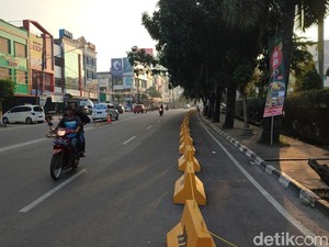 Cegah Parkir Liar, Dishub Palembang Pasang Barrier di Jalan Letkol Iskandar