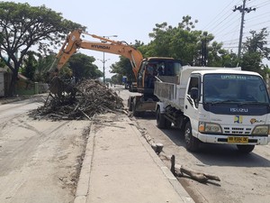 Jalan Pantura Demak yang Rusak Imbas Banjir Mulai Diperbaiki