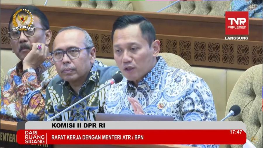 Komisi II DPR RI Menteri Agraria dan Tata Ruang/ Kepala Badan Pertanahan Nasional RI, Senin, 25 Maret 2024. [tangkapan layar Youtube Komisi II DPR]