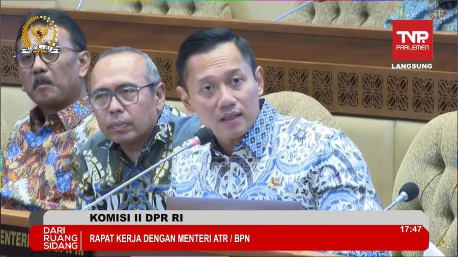 Komisi II DPR RI Menteri Agraria dan Tata Ruang/ Kepala Badan Pertanahan Nasional RI, Senin, 25 Maret 2024. [tangkapan layar Youtube Komisi II DPR]