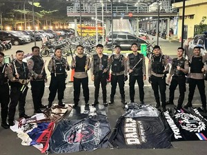 Polisi Bubarkan Konvoi Puluhan Pemotor Nyalakan Petasan di Kemayoran