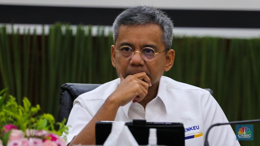 Wakil Menteri Keuangan, Suahasil Nazara saat konferensi pers APBN KiTa di kantor Kementerian Keuangan, Jakarta, Senin (25/3/2022). (²©²ÊÍøÕ¾/Faisal Rahman)