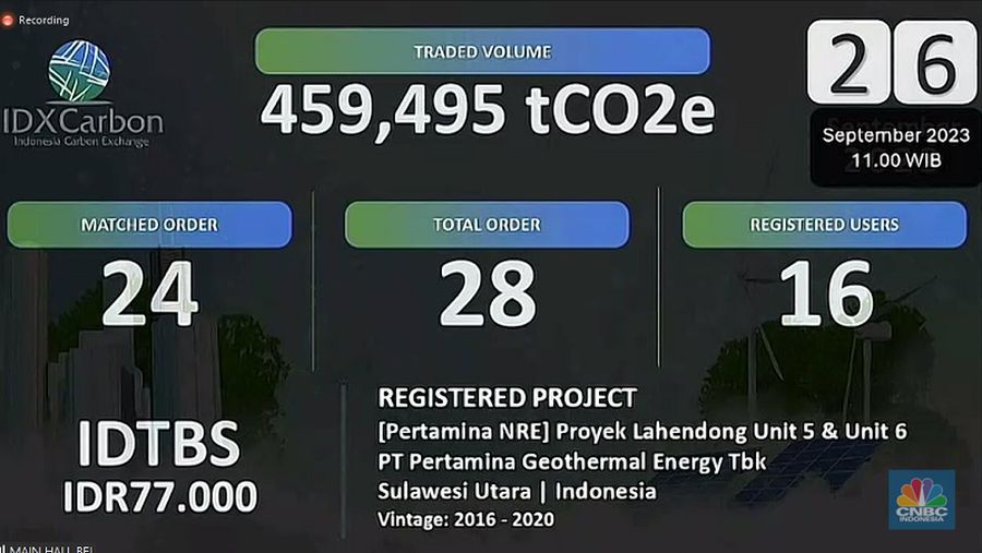 Hari Pertama Perdagangan Bursa Karbon