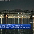Video: Tertabrak Kapal, Jembatan Baltimore AS Ambruk