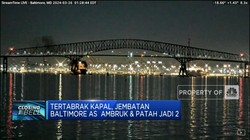 Video: Tertabrak Kapal, Jembatan Baltimore AS Ambruk