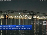 Video: Tertabrak Kapal, Jembatan Baltimore AS Ambruk