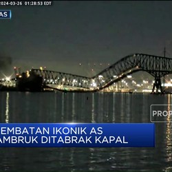 Video: Jembatan Ikonik AS Ambruk Ditabrak Kapal