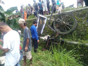 Andong Nyemplung Parit 3 Meter di Potorono, Begini Kondisi Kusir